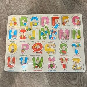 Colorful Alphabet Puzzle Board for Kids